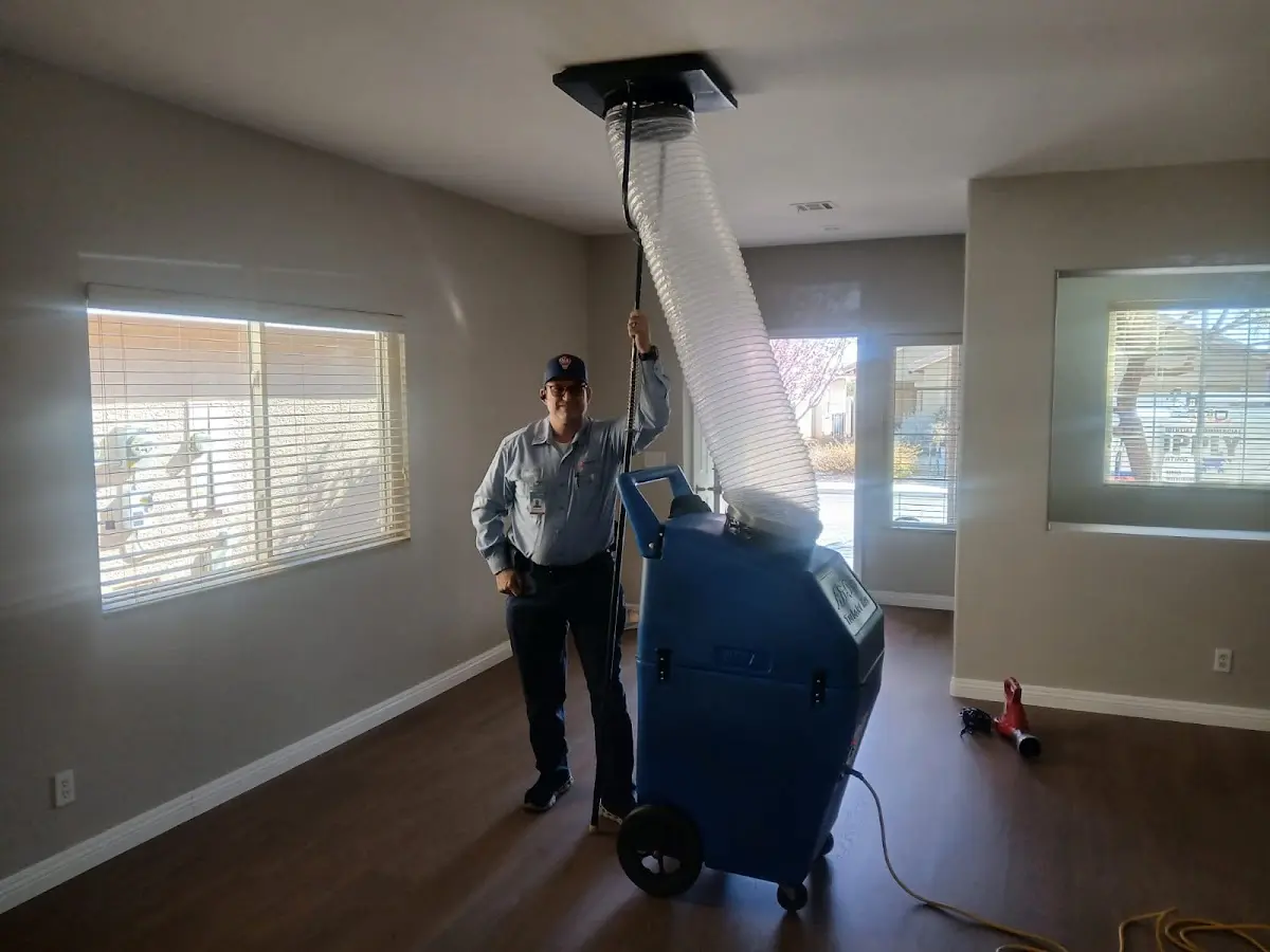 Professional Dryer Vent Cleaning work inside a Ambridge home